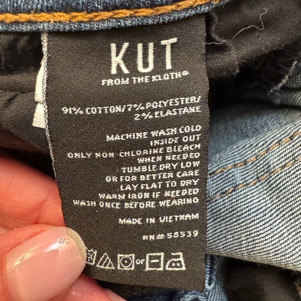 KUT FROM THE CLOTH women's size 8 blue jeans luxury denim EUC - Picture 13 of 14
